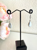 Sterling silver freshwater drop shape pearl earrings
