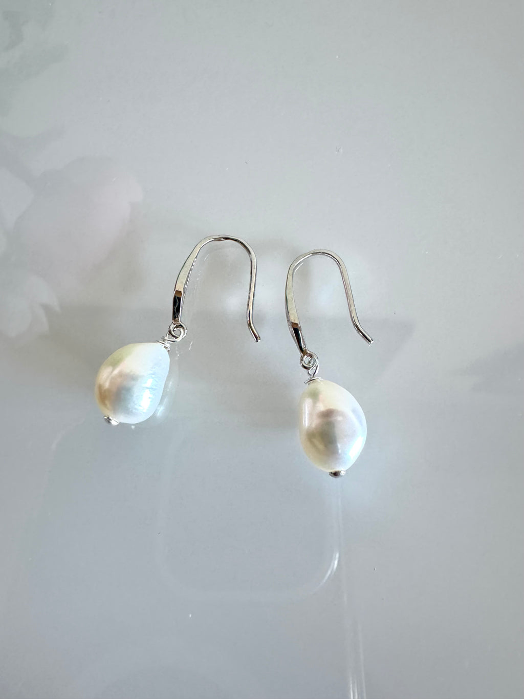 Sterling silver freshwater pearl earrings