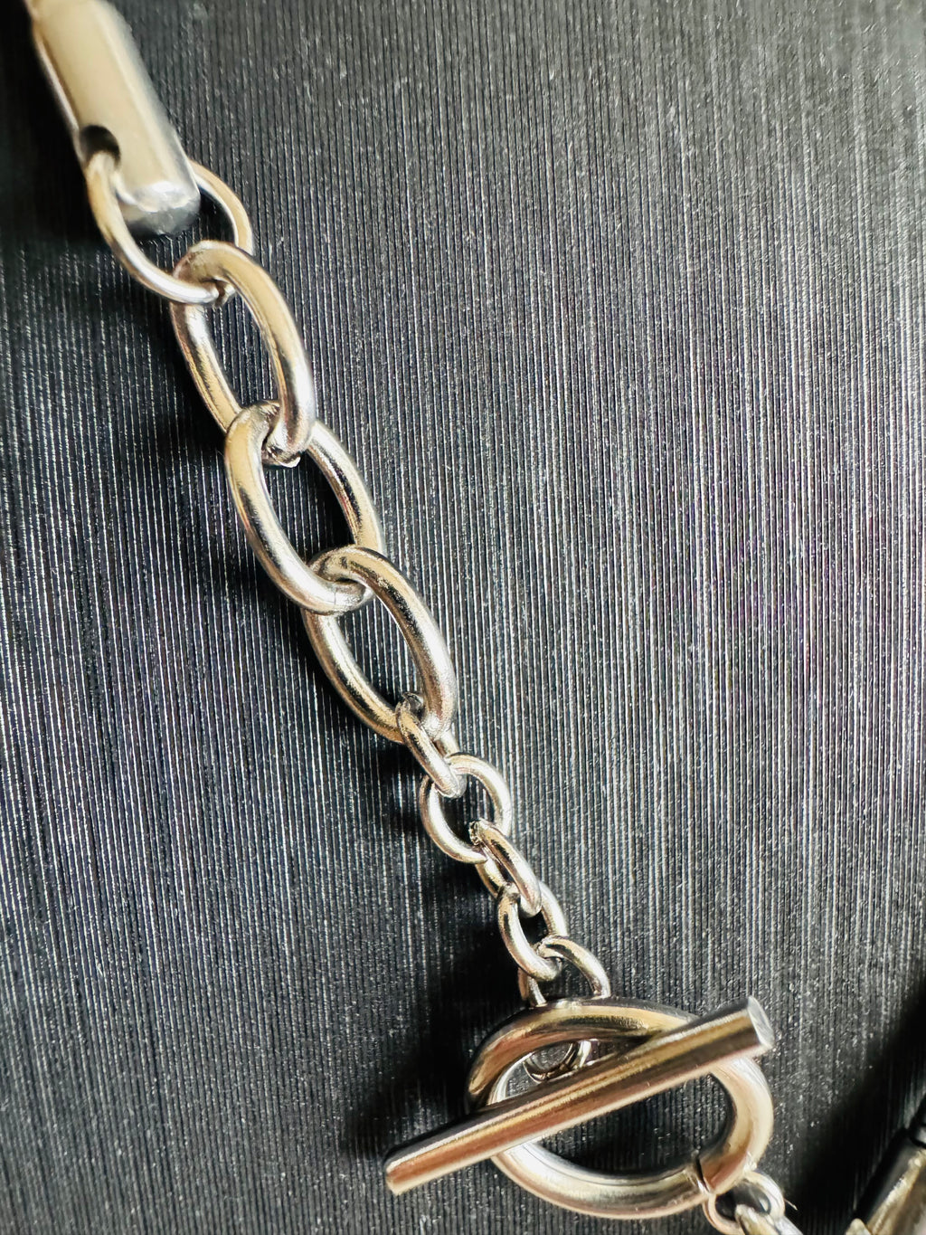 Handmade Baroque Pearl Toggle Necklace, Surgical Stainless Steel Chain, Statement Jewellery