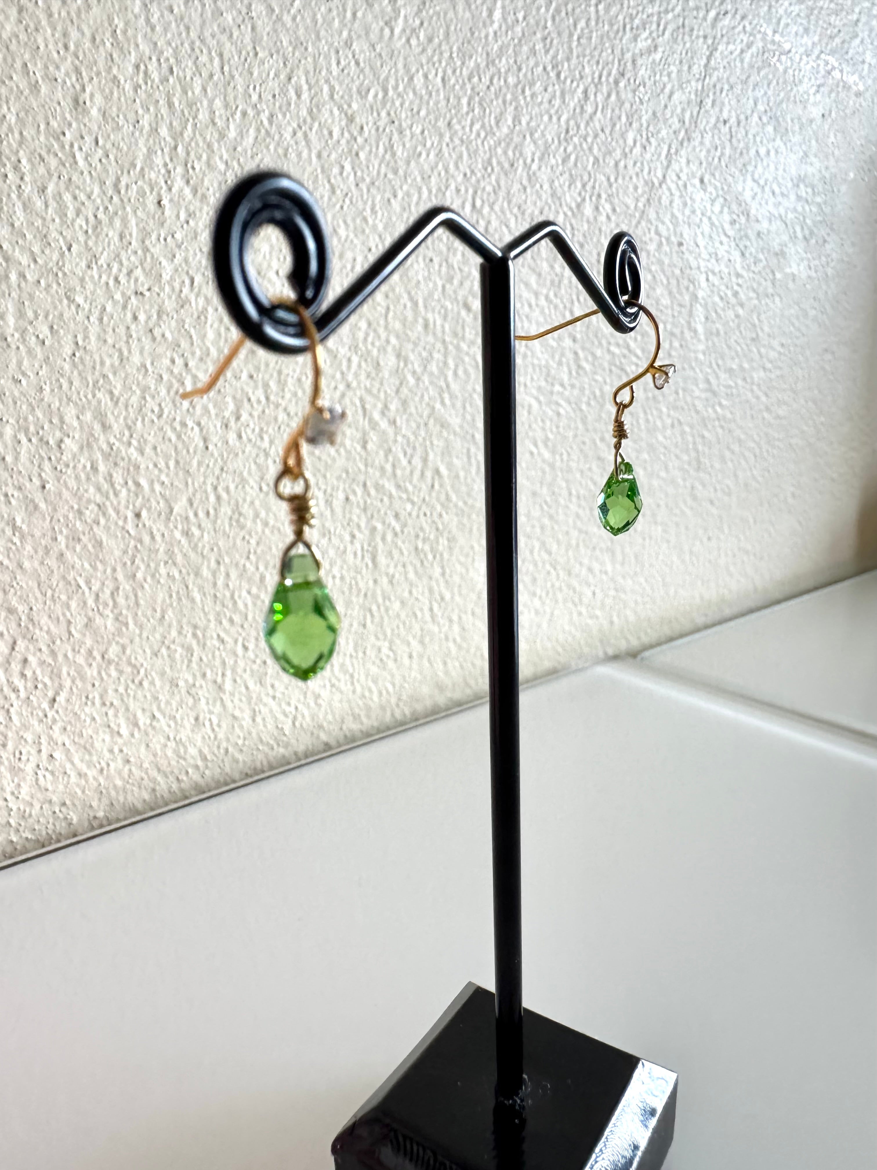 Sterling silver Swarovski elements crystal earring hooks