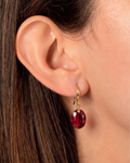 Swarovski Crystal Drop Earrings, Sterling Silver Gold Dangle Earrings, Handmade Australian Jewellery, Red Crystal Earrings, Gift for Her