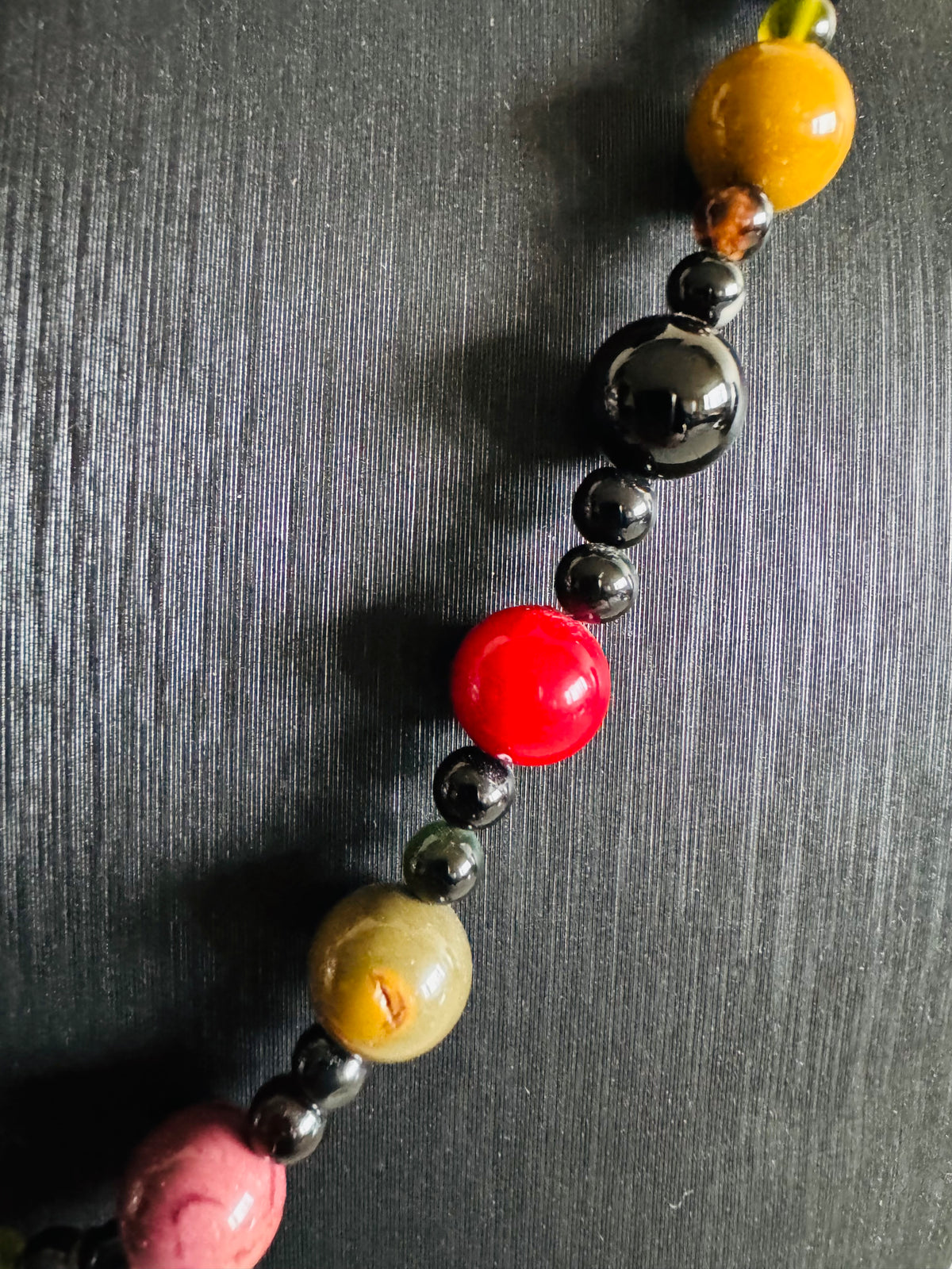 Mookaite Jasper and Red Shell Pearl Necklace, Surgical Stainless Steel Clasp, Tarnish Resistant Brass Chain, Gift for Her, Handmade Sydney