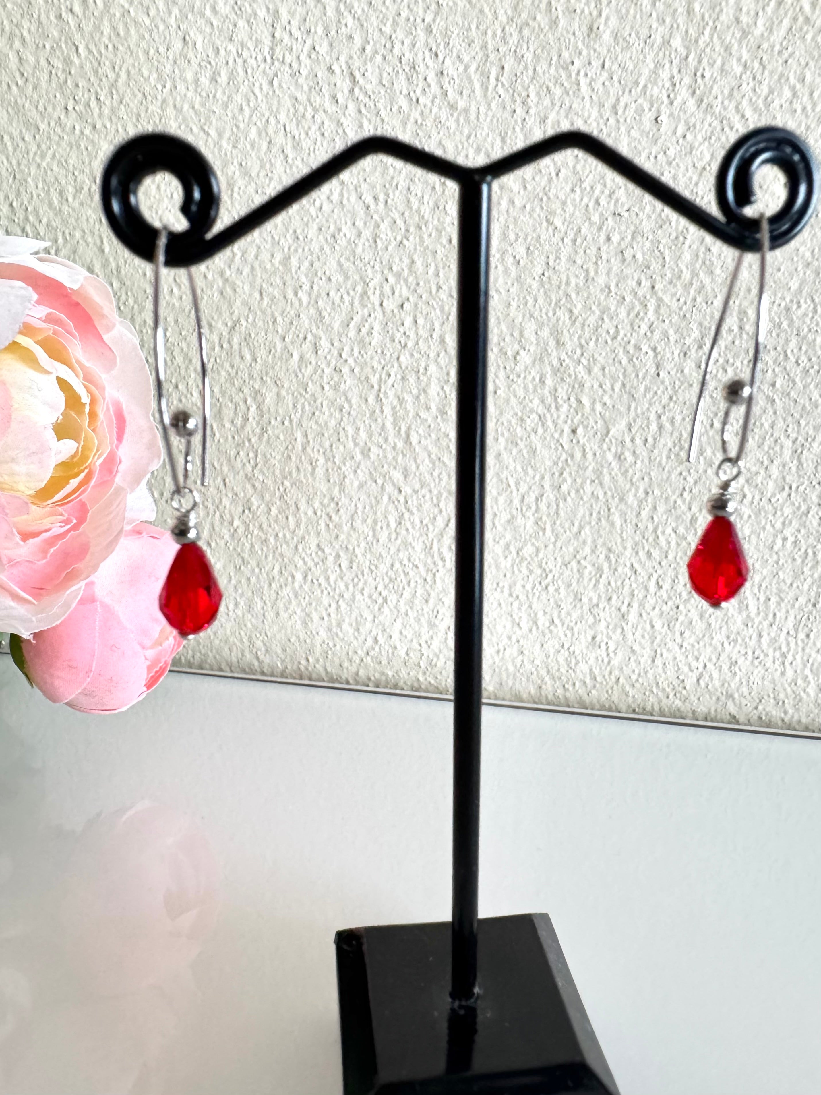 Sterling silver Swarovski elements crystal earring