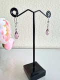 Sterling silver Swarovski elements crystal earring hooks with stainless settings