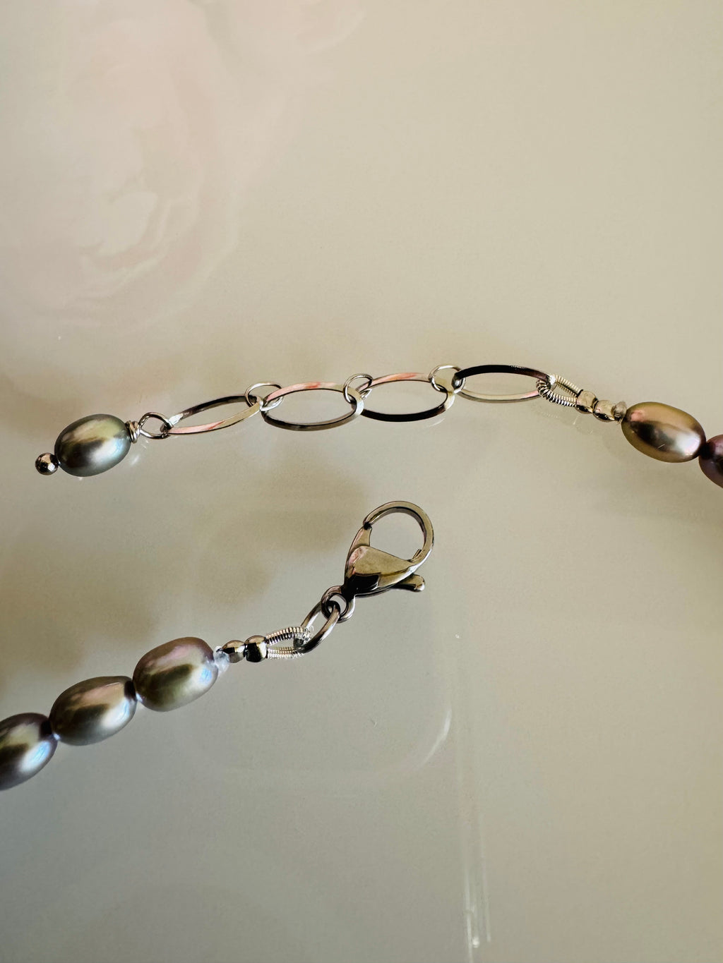 Freshwater Grey Colour Pearl Wrapping Bracelet, Real Pearl Jewellery, Waterproof Surgical Stainless Chain & Adjustable Clasps, Gift for Her