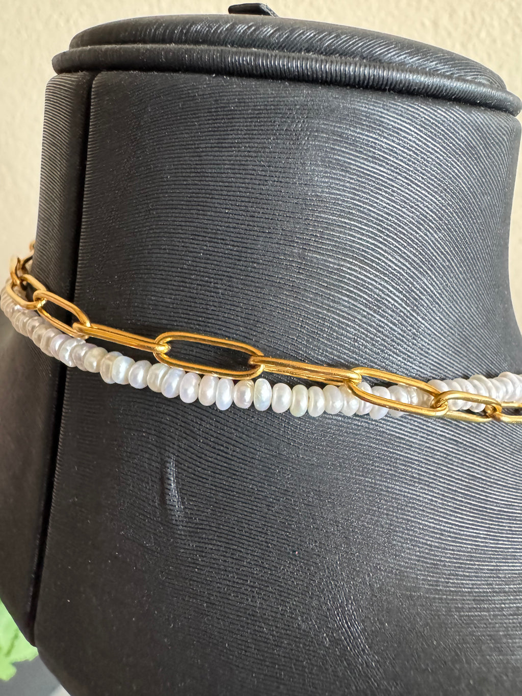 Large Rectangular Baroque Pearl Pendant Necklace, Surgical Stainless Gold Toggle Clasp and Chain, Freshwater Mini Pearls, Handmade Sydney