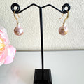 Sterling silver Japanese tensha beads and freshwater pearl earrings