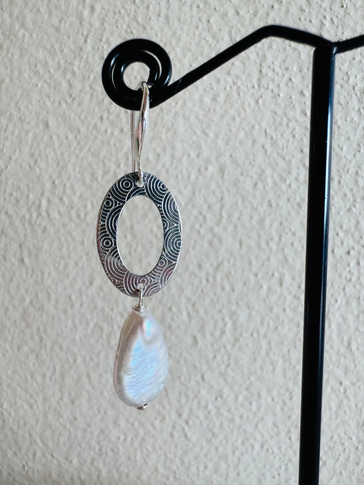 Sterling Silver Freshwater Drop shape Pearl Earrings Dangle Statement Earrings Handmade in Australia Gift for Her Anniversary Gift