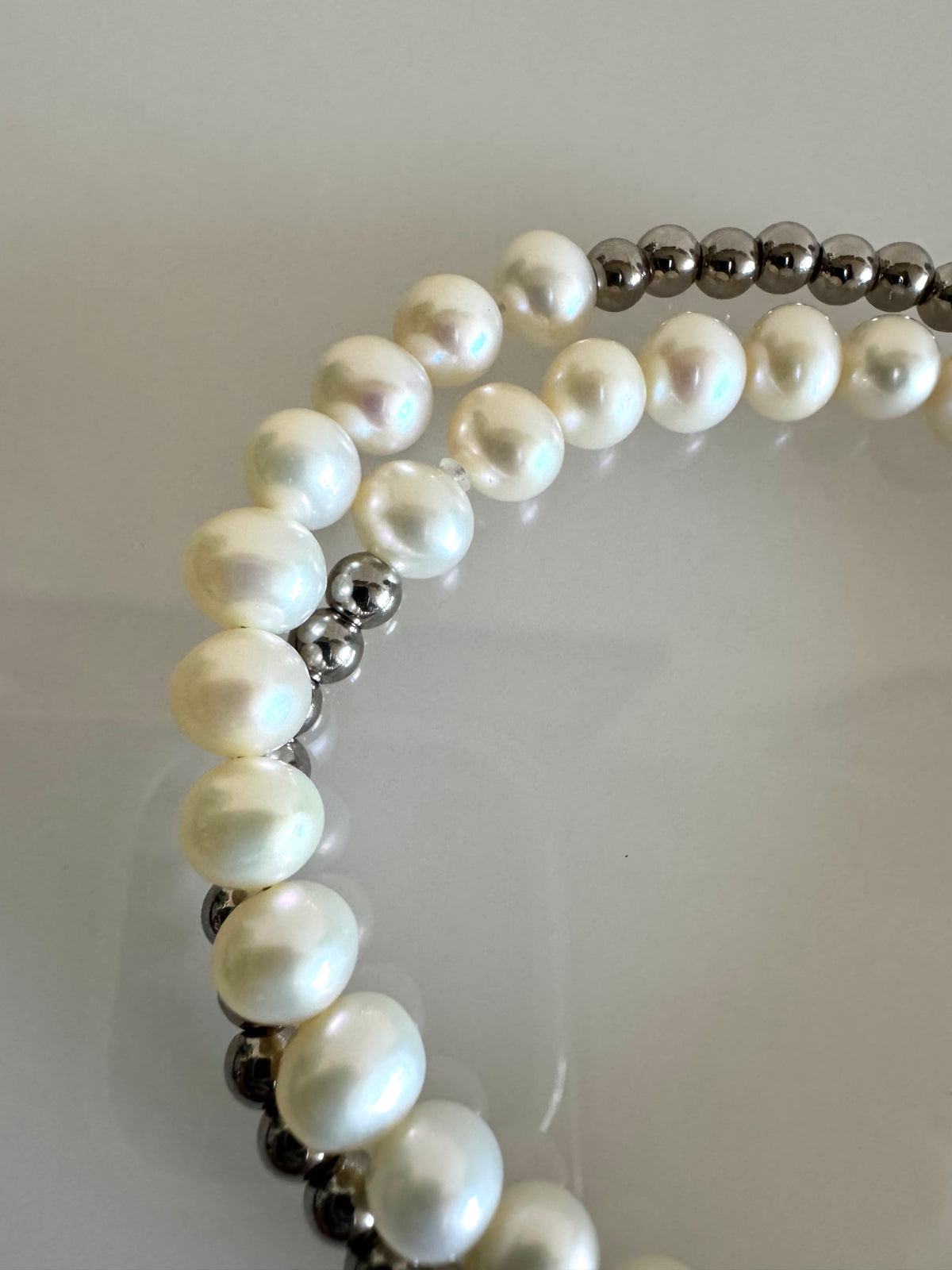 Freshwater Pearl Wrapping Bracelet, Real Pearl Jewellery, Waterproof Surgical Stainless Beads & Toggle Clasps, Gift for Her