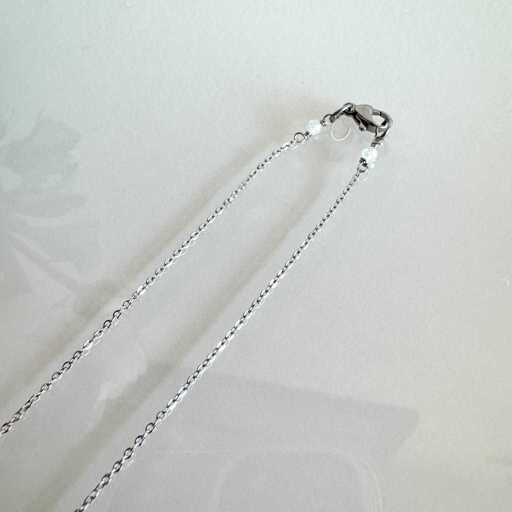 Freshwater pearl necklace with stainless chain(Tarnish free & water proof)