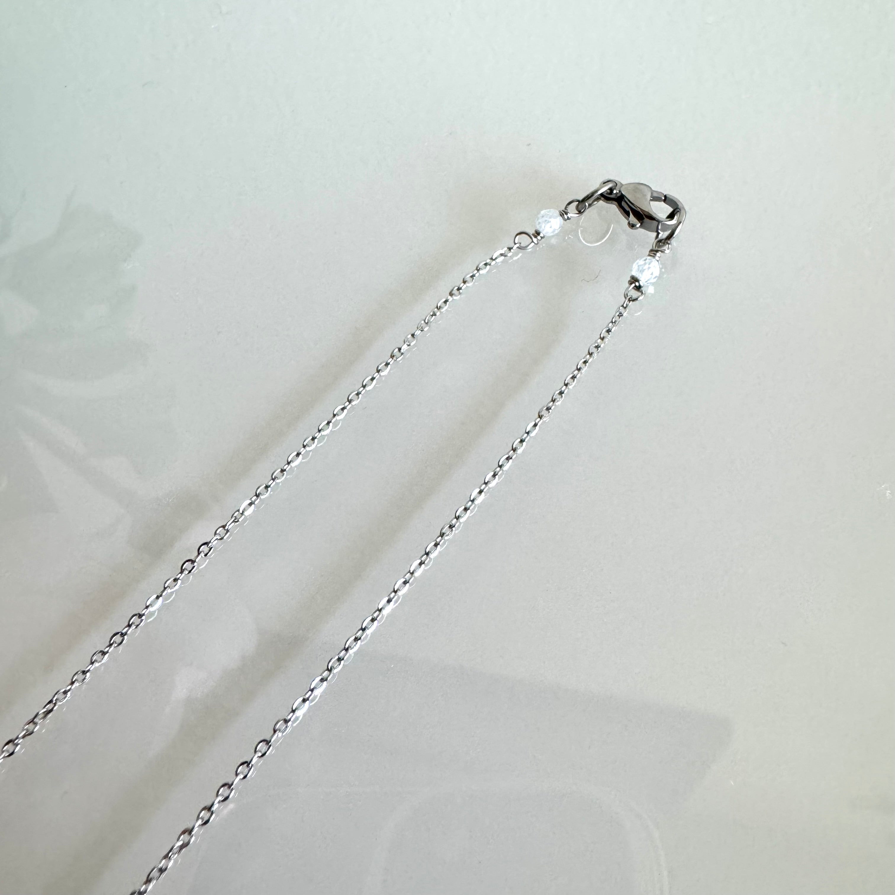 Freshwater pearl necklace with stainless chain(Tarnish free & water proof)