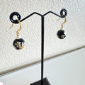 Sterling silver Japanese tensha beads and freshwater pearl earrings