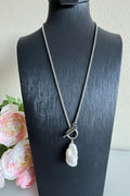 Natural freshwater baroque pearl necklace with stainless chain(Tarnish free & water proof)