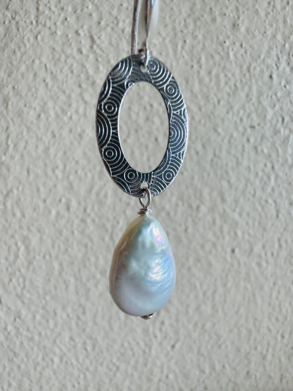 Sterling Silver Freshwater Drop shape Pearl Earrings Dangle Statement Earrings Handmade in Australia Gift for Her Anniversary Gift