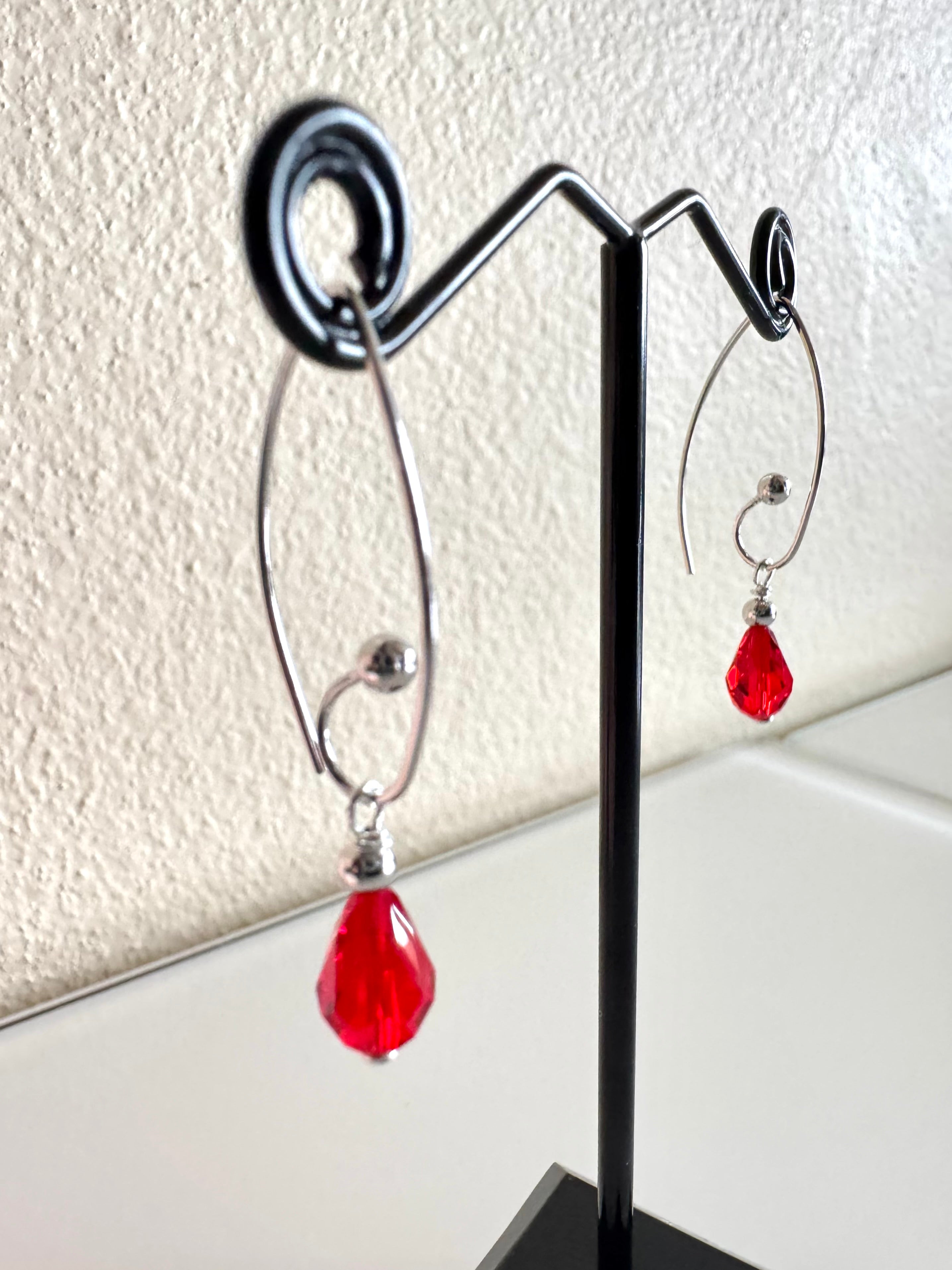 Sterling silver Swarovski elements crystal earring