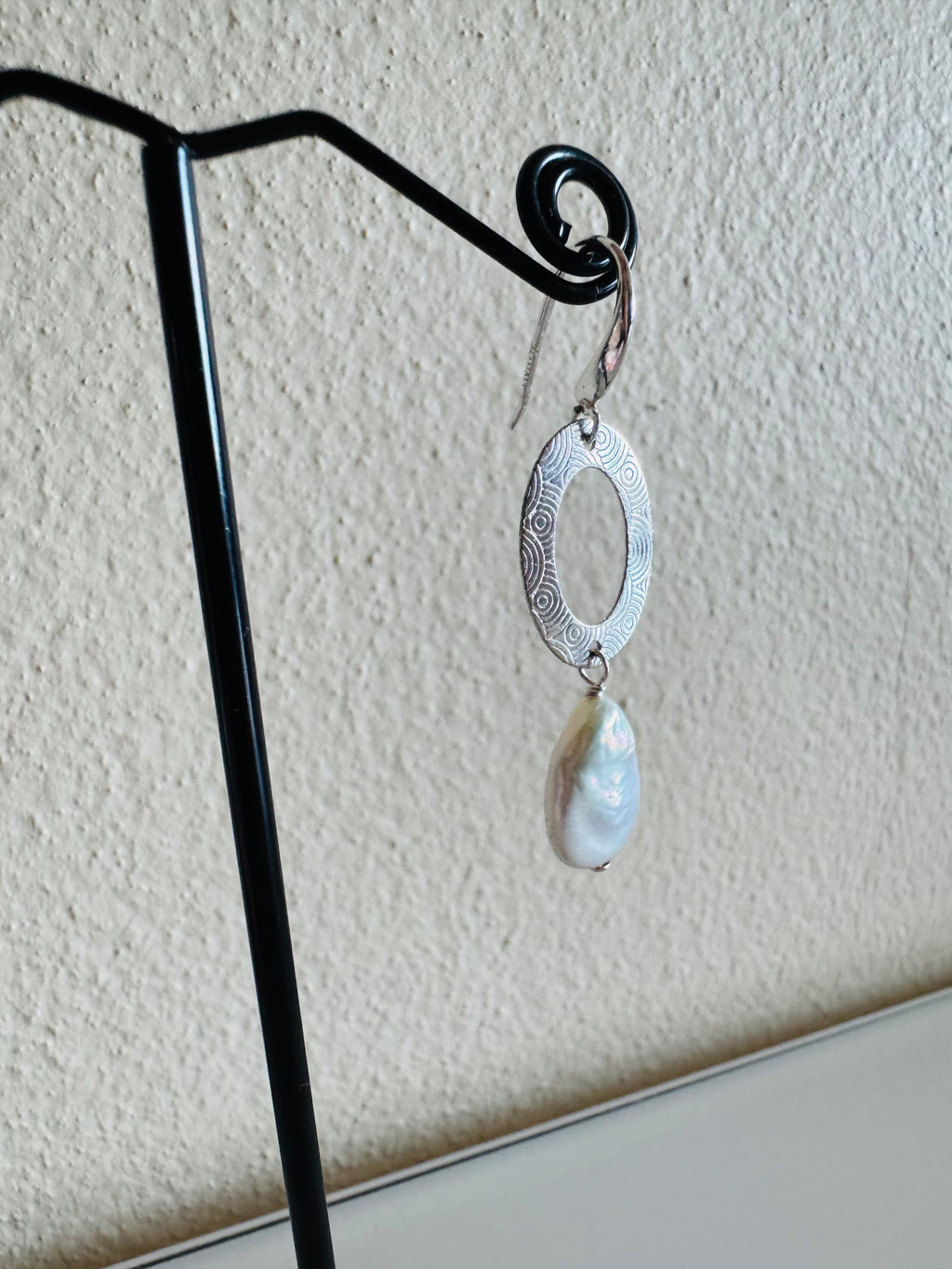 Sterling Silver Freshwater Drop shape Pearl Earrings Dangle Statement Earrings Handmade in Australia Gift for Her Anniversary Gift
