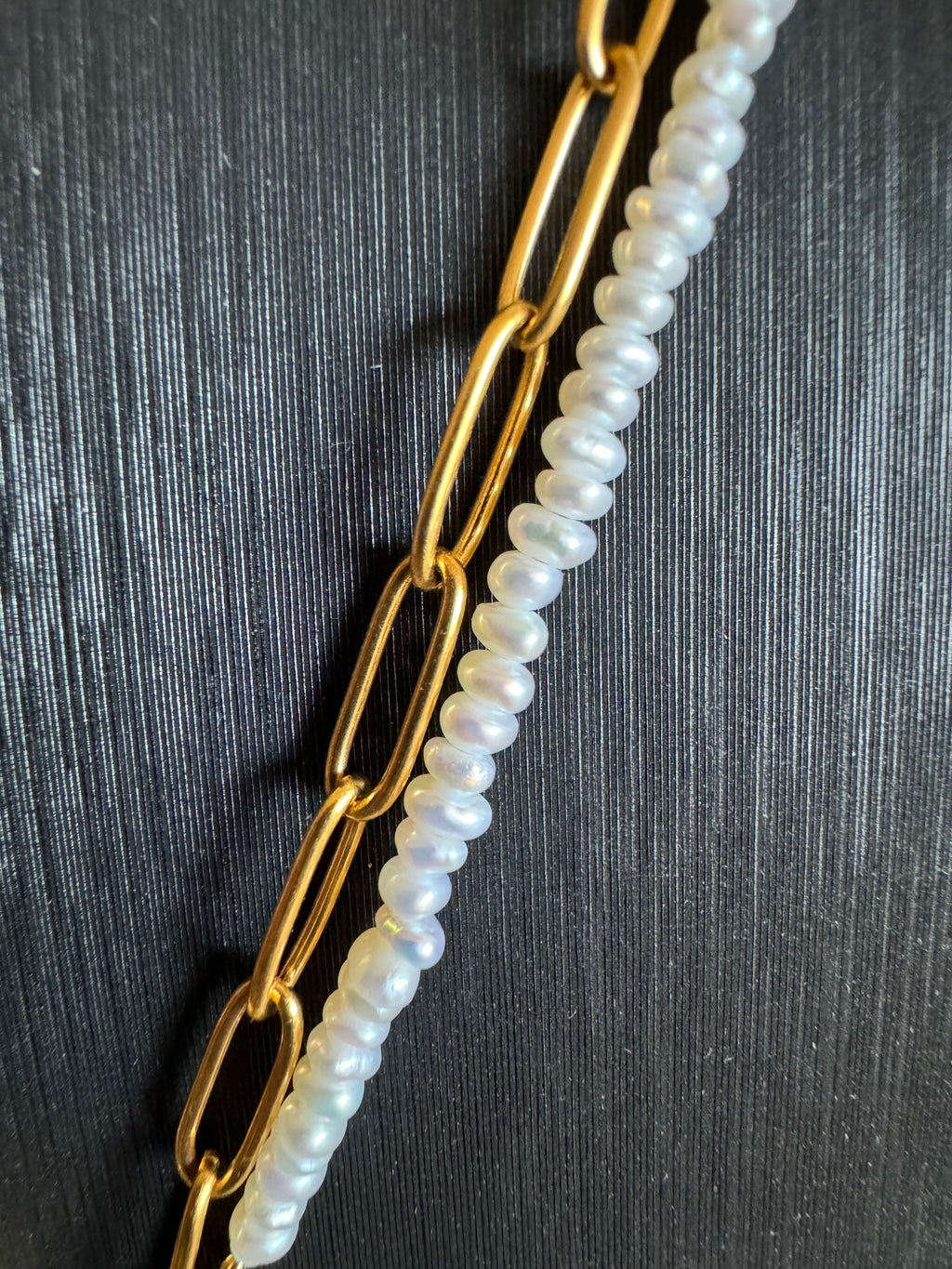 Large Rectangular Baroque Pearl Pendant Necklace, Surgical Stainless Gold Toggle Clasp and Chain, Freshwater Mini Pearls, Handmade Sydney