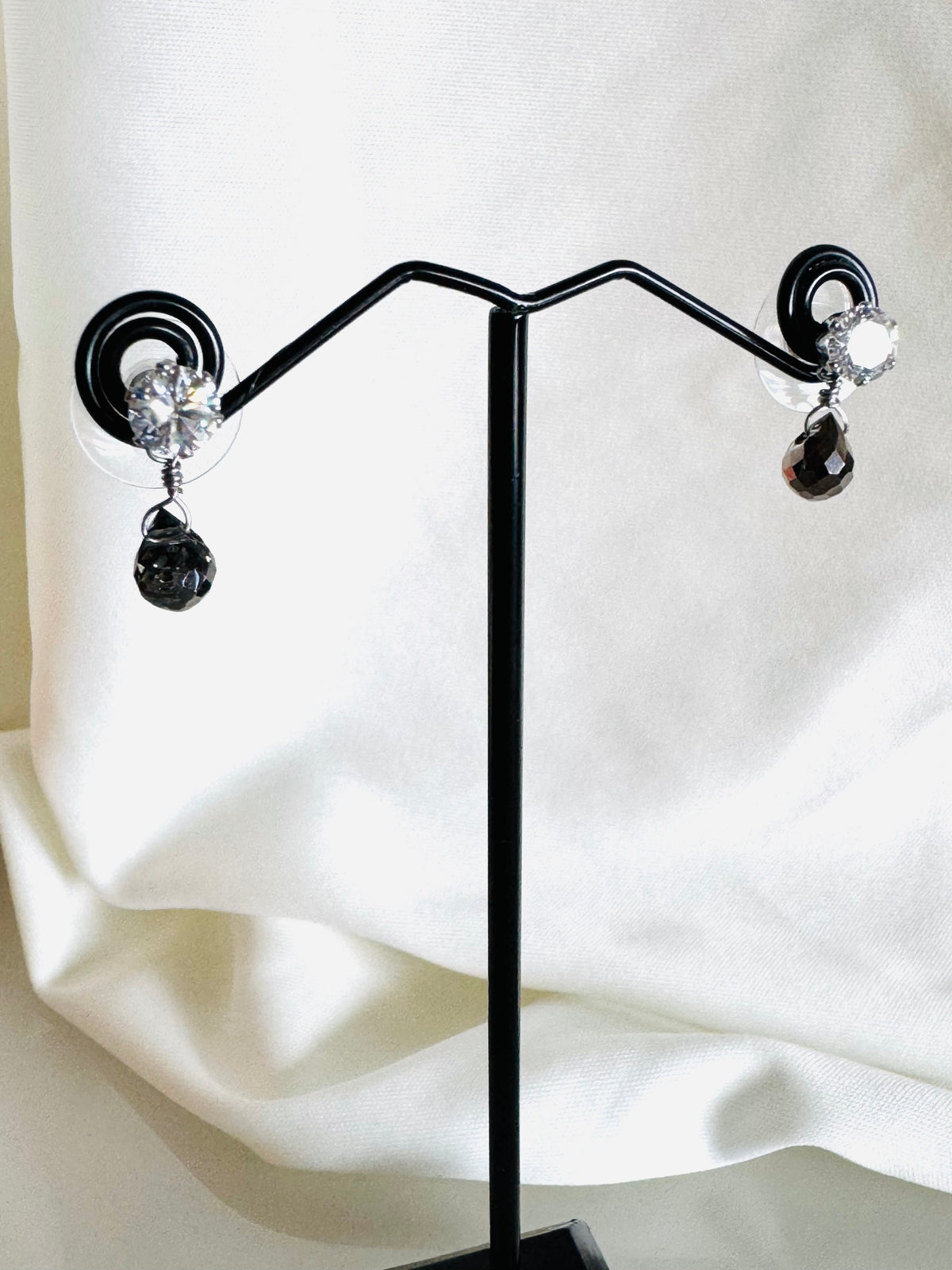 Surgical Stainless Cubic Zirconia Studs Earrings with & Removable 3 Jackets, Minimalist Dainty Double-Sided Earrings, Gift for Her