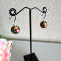 Sterling silver Japanese tensha beads and freshwater pearl earrings