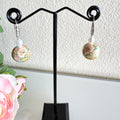 Sterling silver Japanese tensha beads and freshwater pearl earrings