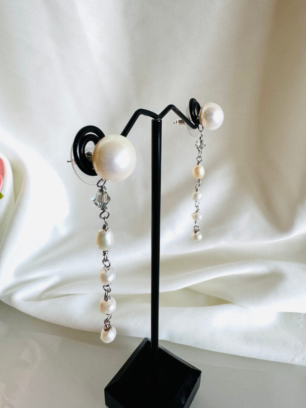 925 Silver Pearl Stud Earrings with Stainless Steel Body & Removable Jackets, Minimalist Dainty Double-Sided Earrings, Gift for Her