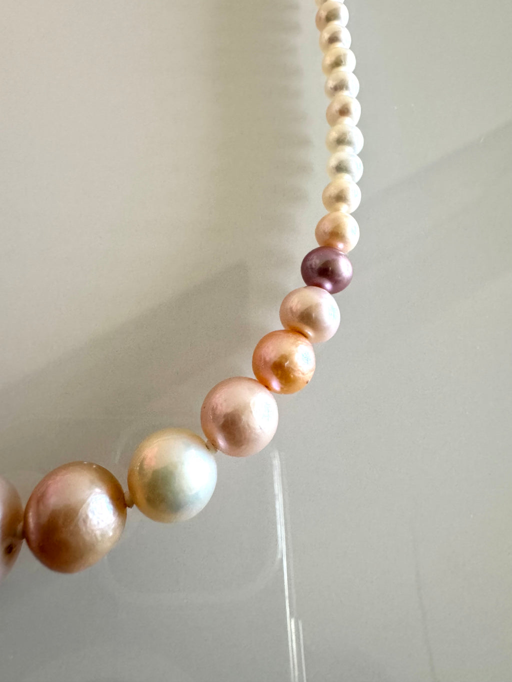Natural Multiple Pink colours and White Freshwater Pearl Necklace, Surgical Stainless clasps, Handmade Australia