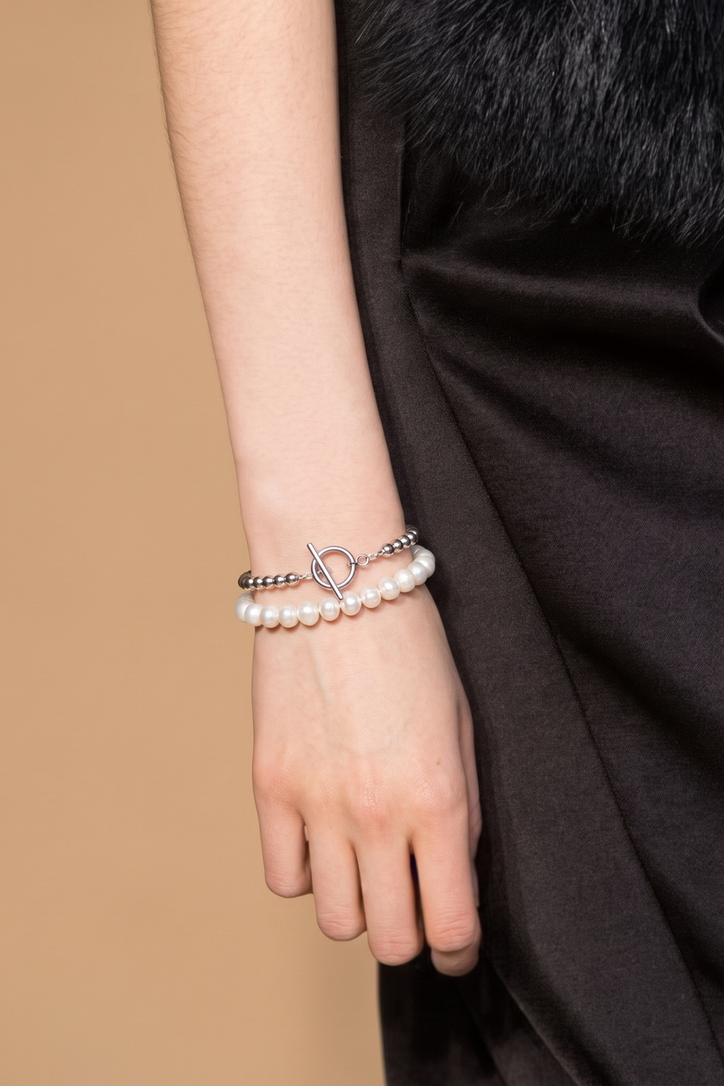 Freshwater Pearl Wrapping Bracelet, Real Pearl Jewellery, Waterproof Surgical Stainless Beads & Toggle Clasps, Gift for Her