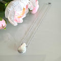 Natural Freshwater pearl necklace with stainless chain(Tarnish free & water proof)