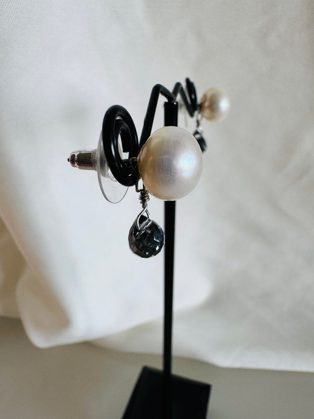 925 Silver Pearl Stud Earrings with Stainless Steel Body & Removable Jackets, Minimalist Dainty Double-Sided Earrings, Gift for Her