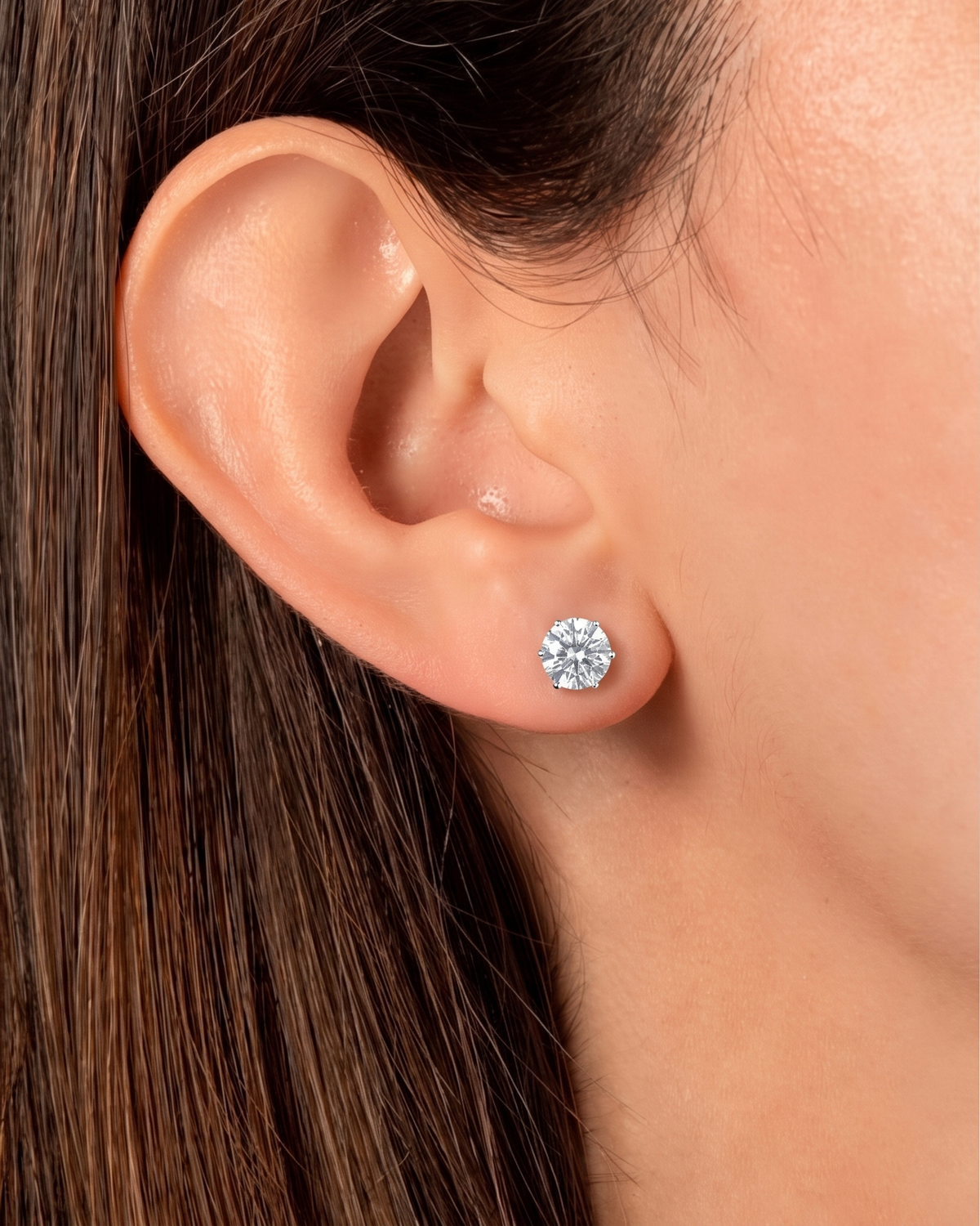 Surgical Stainless Cubic Zirconia Studs Earrings with & Removable 3 Jackets, Minimalist Dainty Double-Sided Earrings, Gift for Her