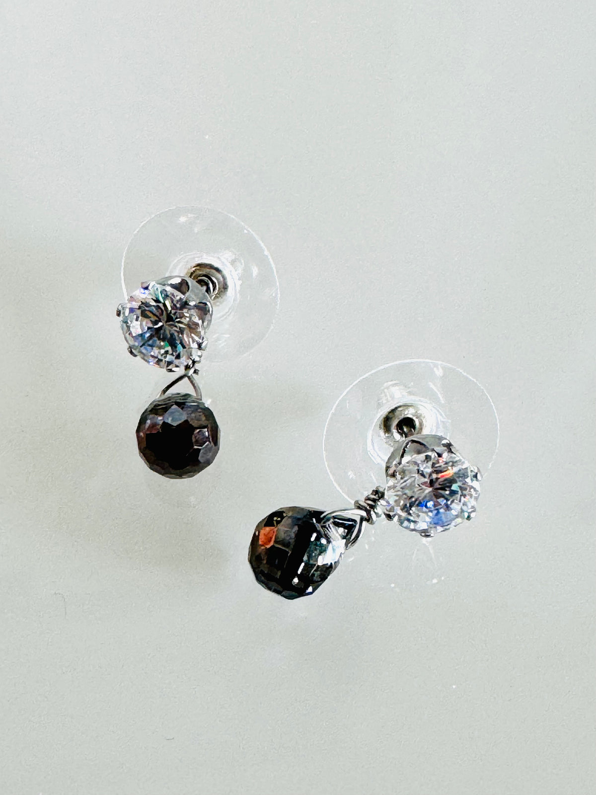 Surgical Stainless Cubic Zirconia Studs Earrings with & Removable 3 Jackets, Minimalist Dainty Double-Sided Earrings, Gift for Her
