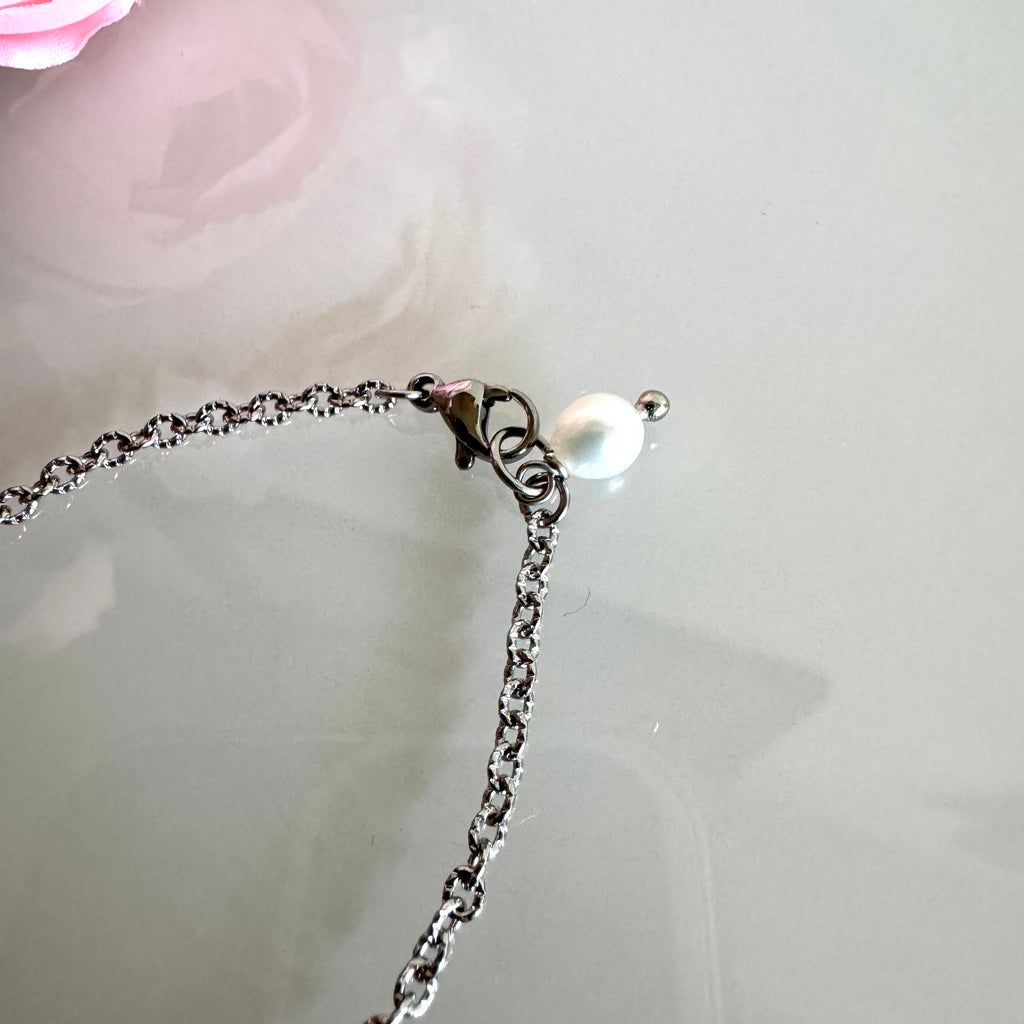 Freshwater pearl bracelet with stainless(Tarnish free & water proof)