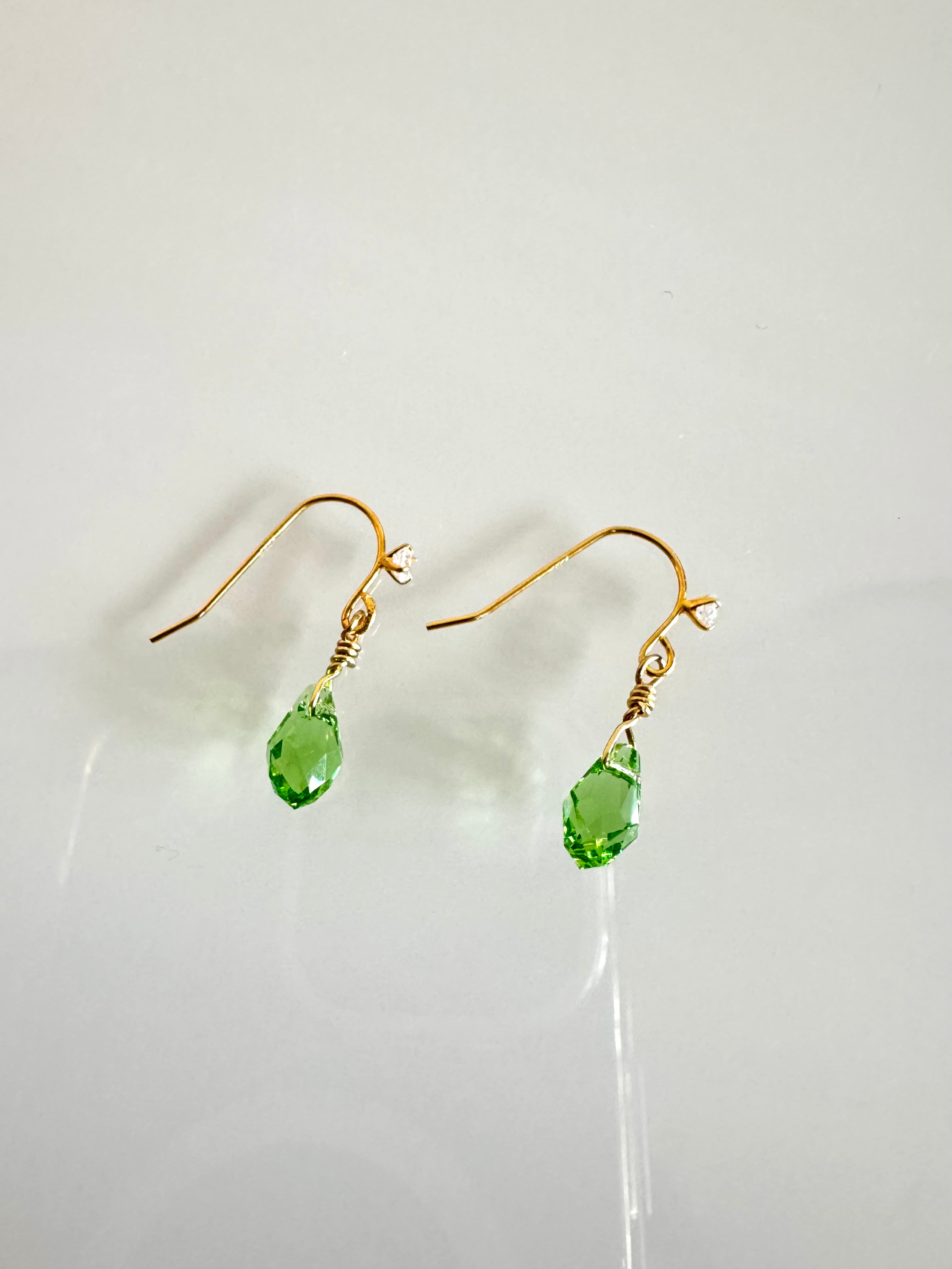 Sterling silver Swarovski elements crystal earring hooks