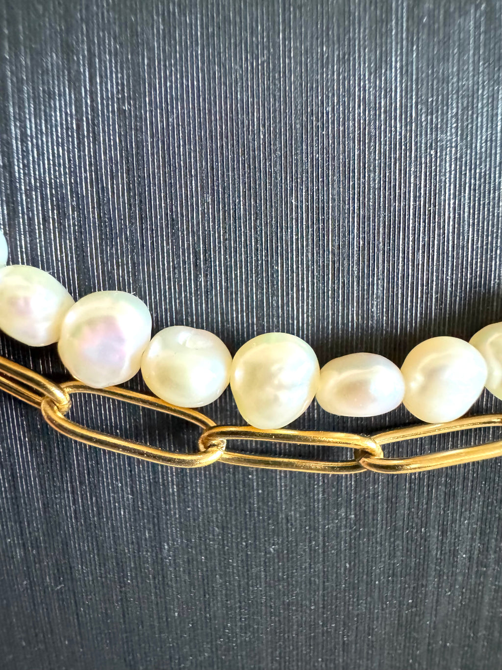 Long Freshwater Pearl Necklace With Surgical Stainless Steel Gold Chain Necklace, 3 Ways wearable Necklace, Handmade Australia, Gift for Her