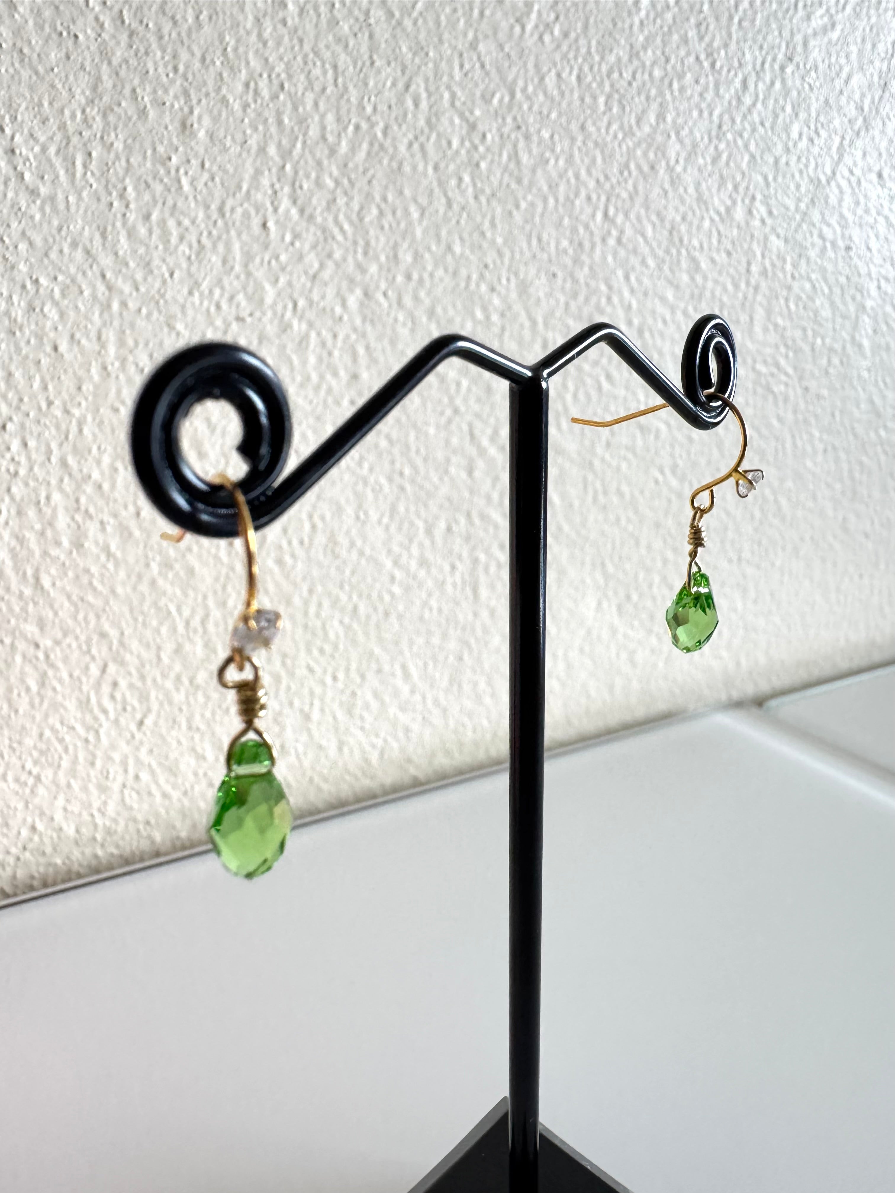 Sterling silver Swarovski elements crystal earring hooks