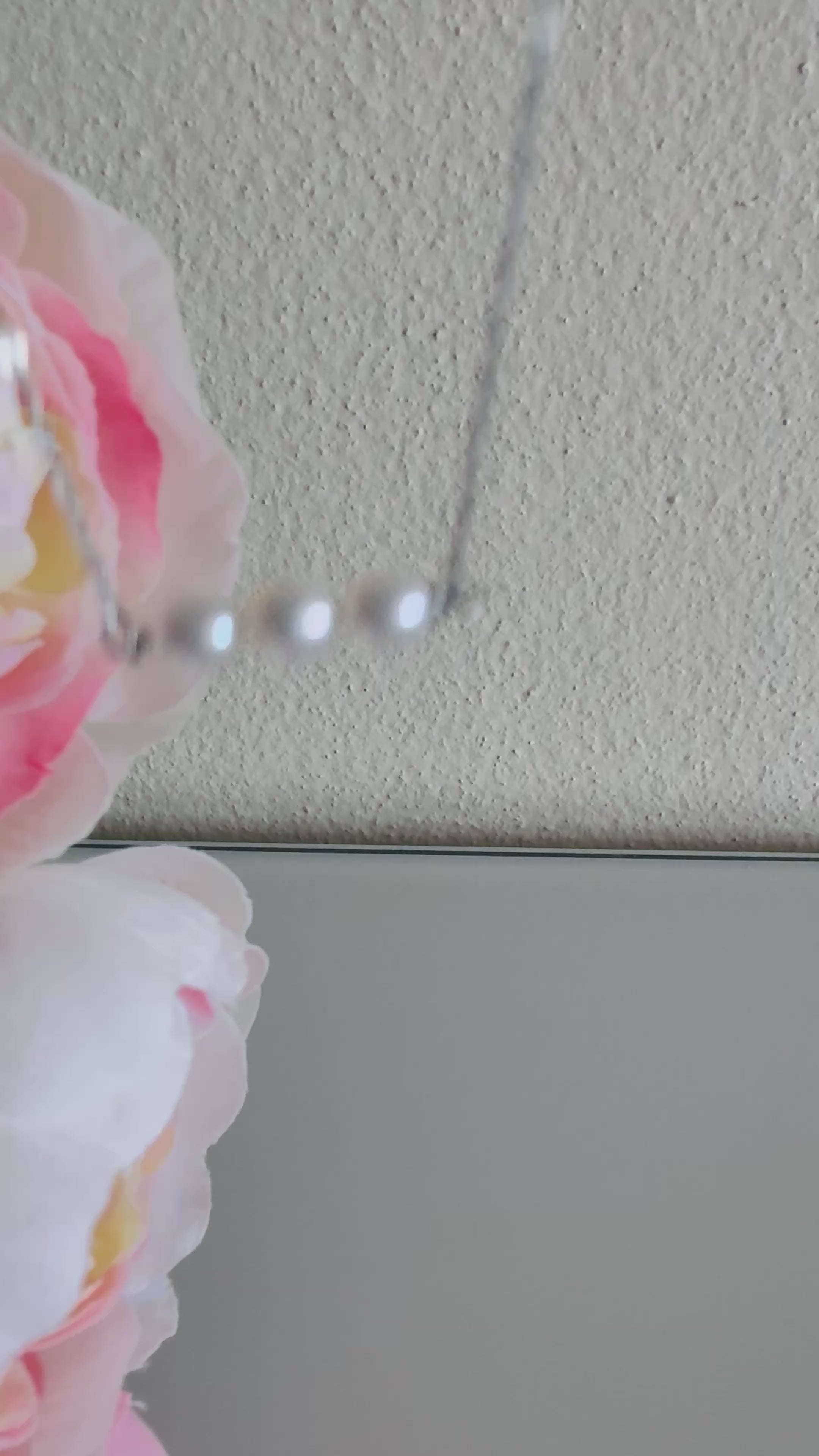 Freshwater pearl necklace with stainless chain(Tarnish free & water proof)