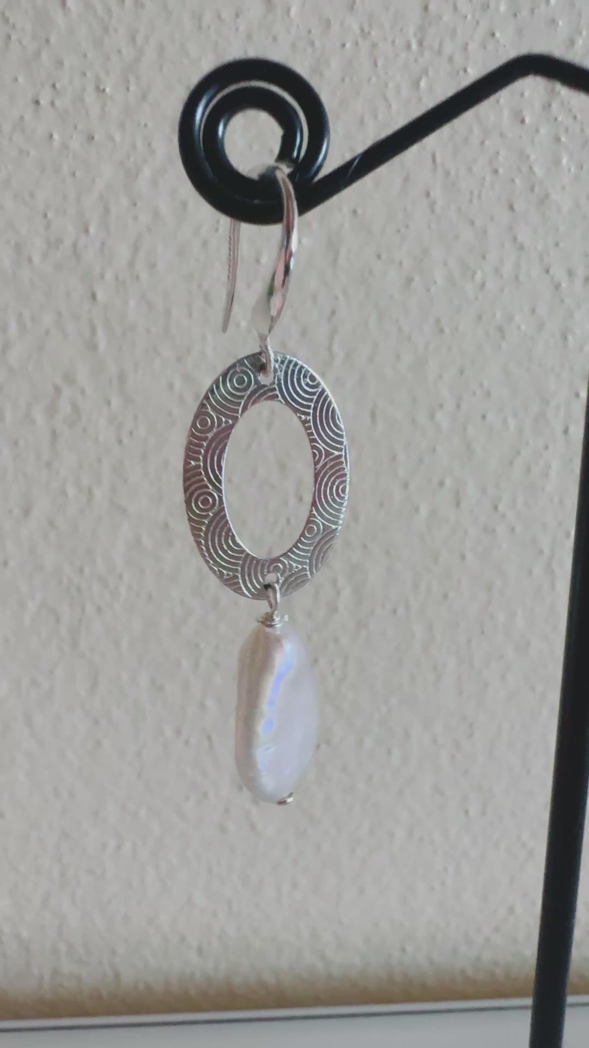 Sterling Silver Freshwater Drop shape Pearl Earrings Dangle Statement Earrings Handmade in Australia Gift for Her Anniversary Gift