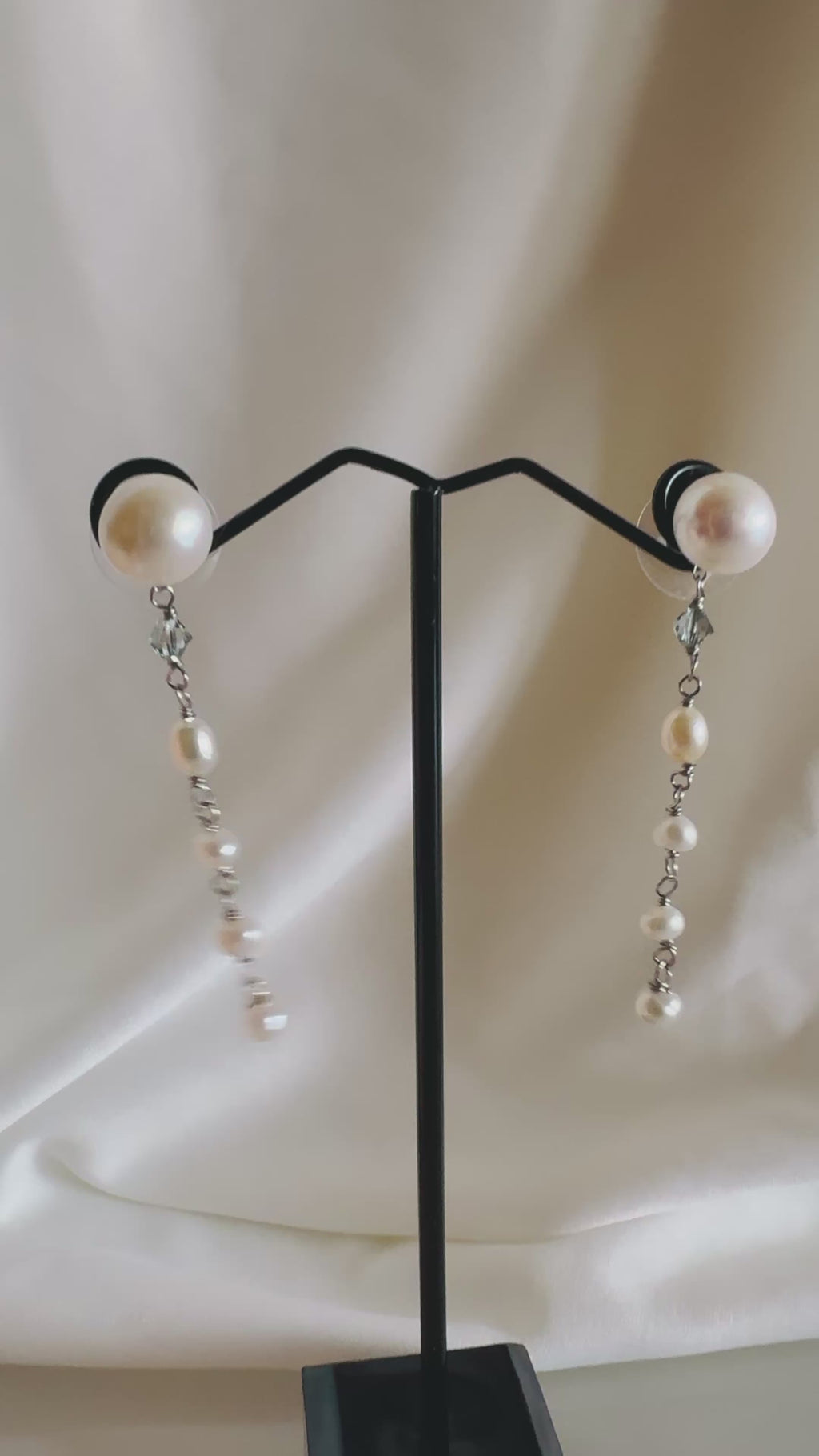 925 Silver Pearl Stud Earrings with Stainless Steel Body & Removable Jackets, Minimalist Dainty Double-Sided Earrings, Gift for Her