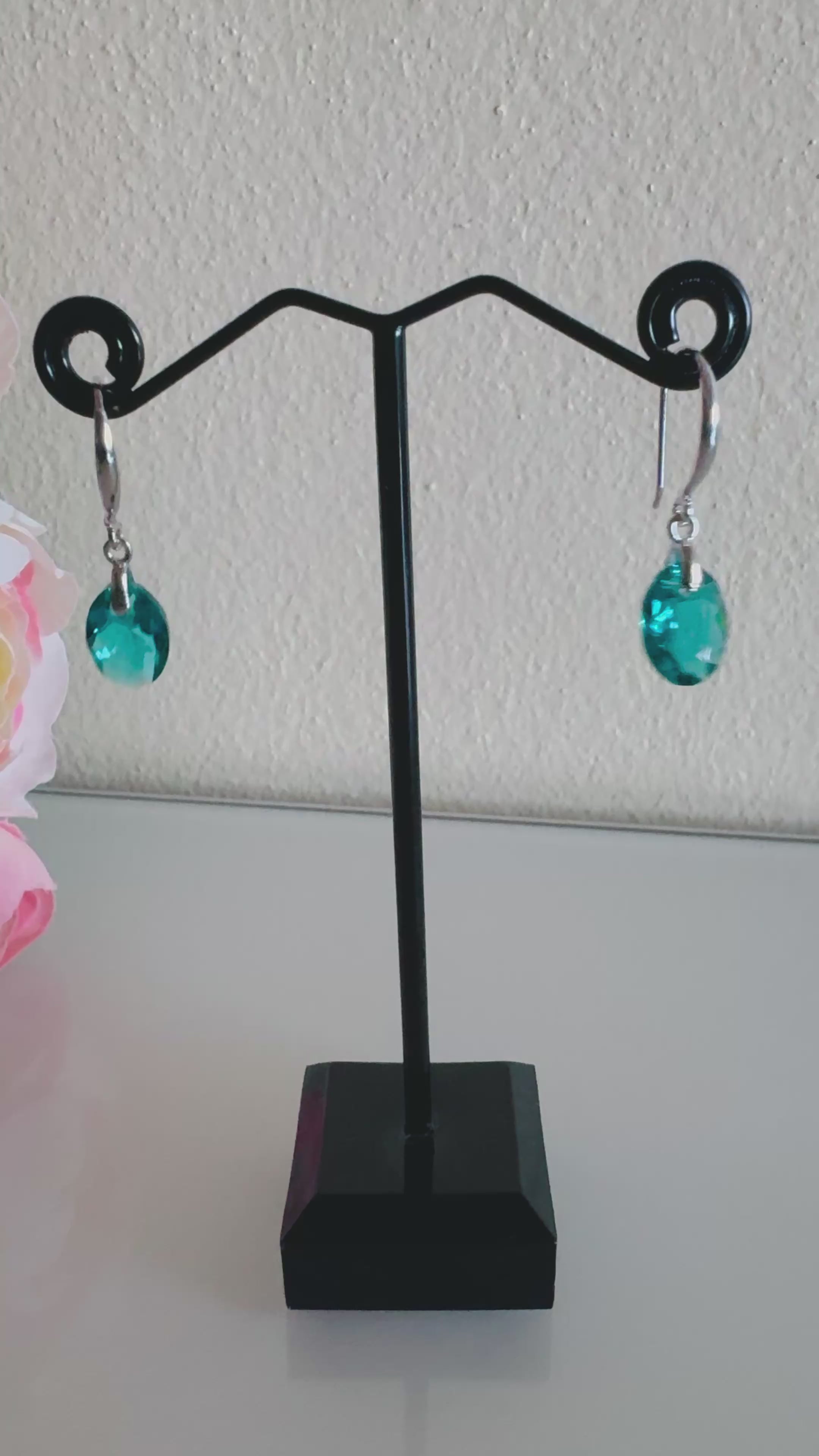 Sterling silver Swarovski elements crystal earrings