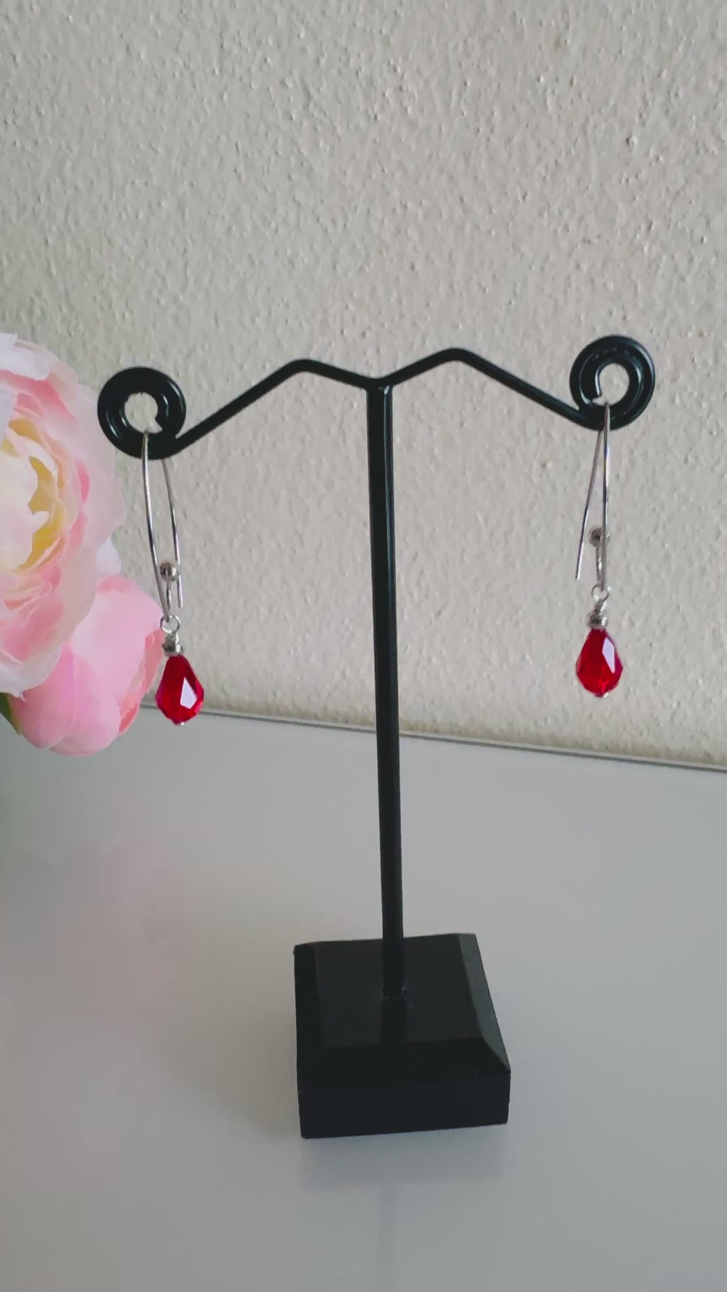 Sterling silver Swarovski elements crystal earring