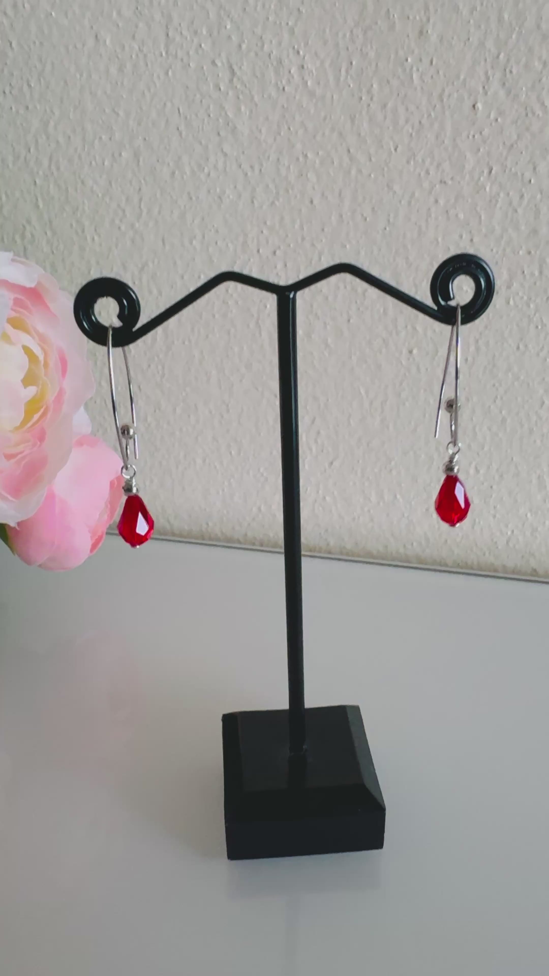 Sterling silver Swarovski elements crystal earring